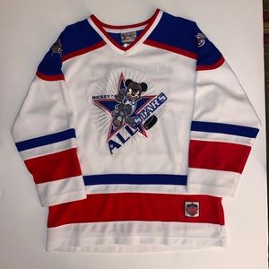 Vintage Mickey Mouse ice hockey jersey